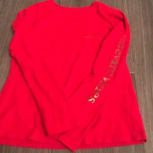 Vineyard Vines Girls Medium Long Sleeve shirt red